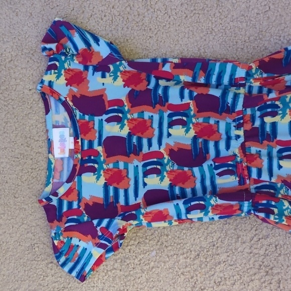LuLaRoe Stretchy Short Sleeve Dress Size 2 with Pockets - Picture 2 of 7